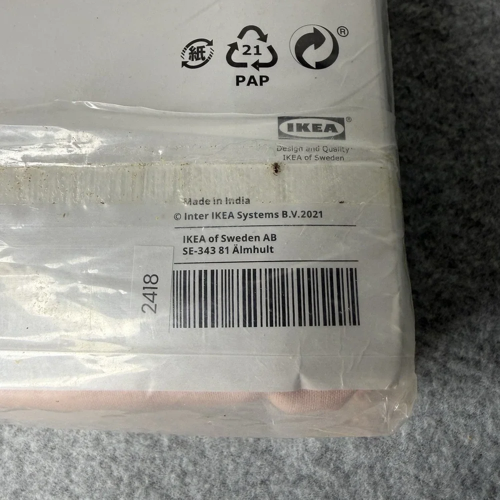 New IKEA Dvala Light Pink Fitted Sheet 38 X 74 Inch Girls Room Cottagecore